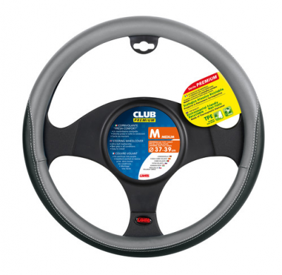 Funda Volante Club Premium Negro Gris 37-39 Cm