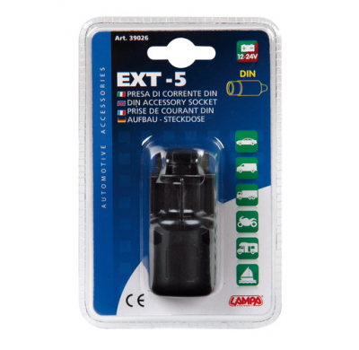 Toma Enchufe Mechero Ext-5 Din Con Tapa 12v/24v
