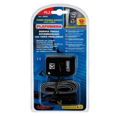 Enchufe Mechero Pl2 2 Tomas Con Alargador 12/24v