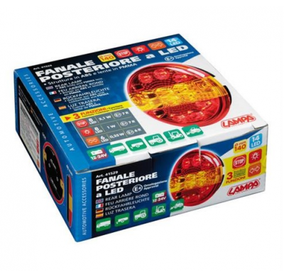 Faro Trasero Redondo Homologado 14 Led 12/24v 3 Funciones