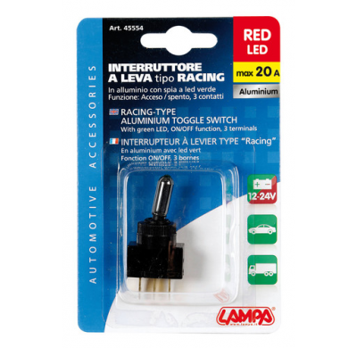 Interruptor De Palanca Luz Led 3 Terminales 12/24v 20a
