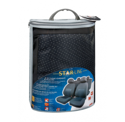 Funda Asiento Textil 8 Piezas Antracita