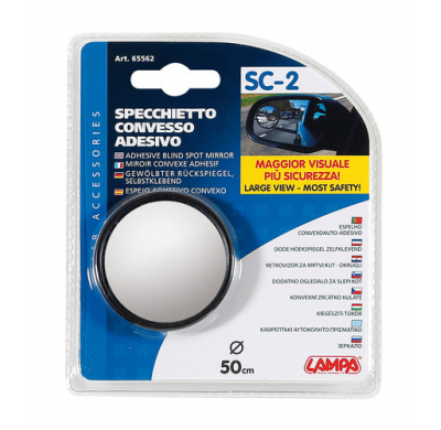 Espejo Adhesivo Convexo Redondo Para Puntos Ciegos 50mm