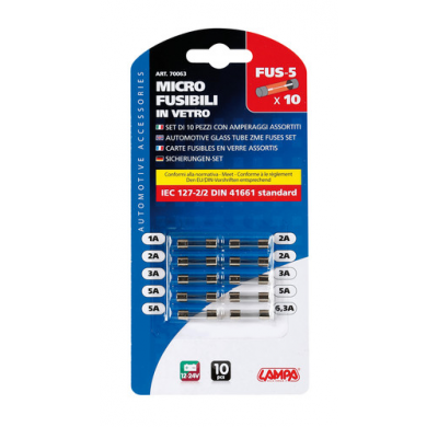 Fusibles De Vidrio Pequeños 10 Piezas