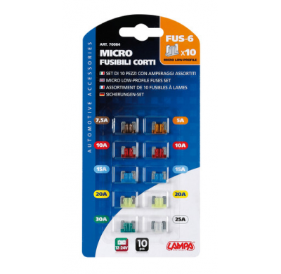 Fusibles Micro Perfil Bajo 10 Piezas