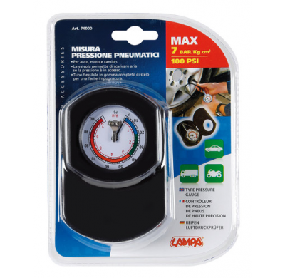 Manometro Medidor De Presion  Para Neumaticos 7 Bar 50 Mm