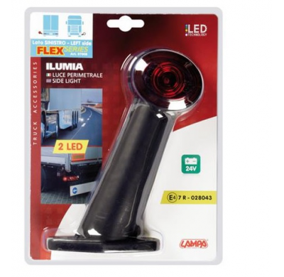 Piloto Perimetral Flexible 2 Led 24v 60º Izquierdo