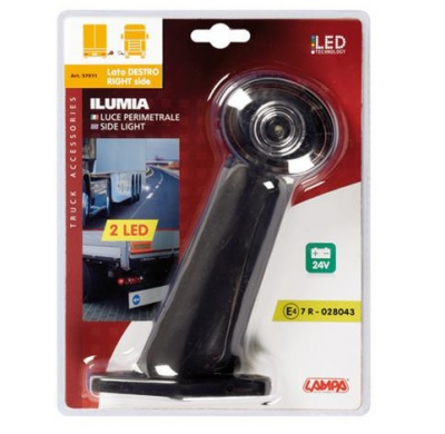 Piloto Perimetral 2 Led 24v 60º Derecho