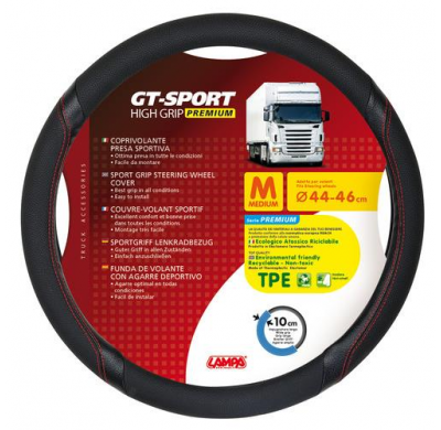 Funda Volante Gt-Sport Negro Rojo 44-46 Cm