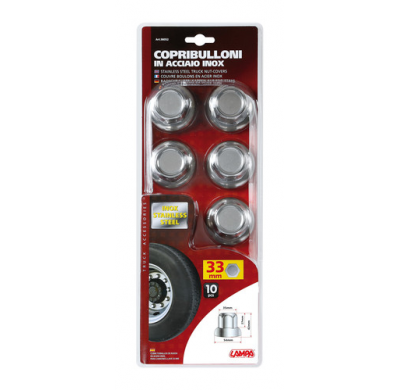 Embellecedor Tornillo Rueda 33 Mm Acero Inoxidable (10 Unidades)