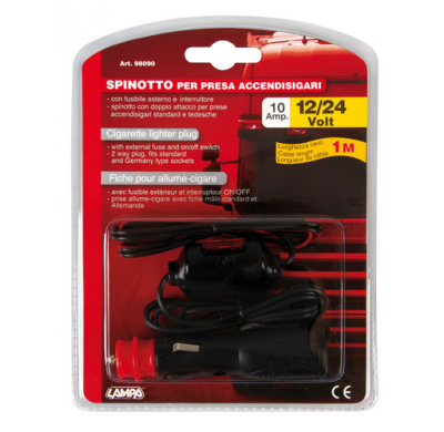 Enchufe Mechero Conector Cable Interruptor Fusible 12/24v 10a