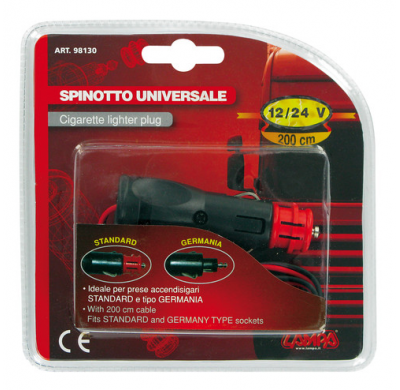 Punta  Mechero Standard Aleman 12/24v 2 M De Cable