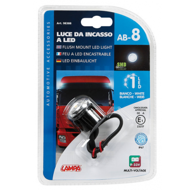 Luz Galibo Impermeable Homologada 1 Led 12/24v Blanca