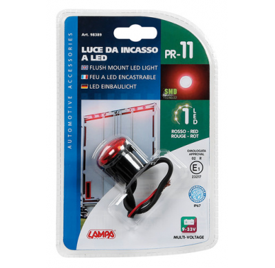 Luz Galibo Impermeable Homologada 1 Led 12/24v Roja