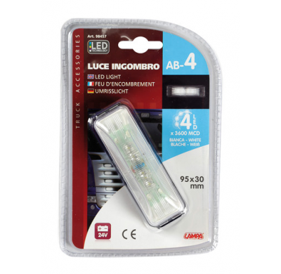 Luz De Galibo Frontal Rectangular 4 Leds Blanco