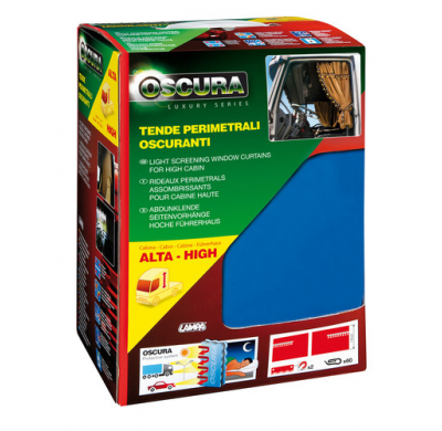 Cortinas Camión Perimetrales Oscuras 110 Cm Azul