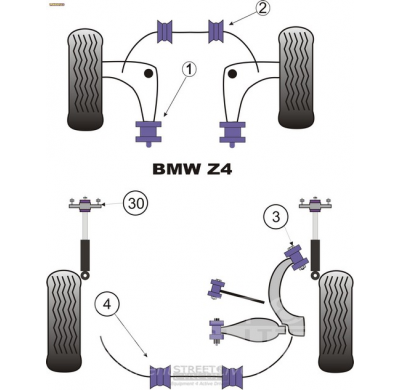 Powerflex Silentblock Rear Roll Bar Mounting Bush Bmw Z4 (E85 & E86)
