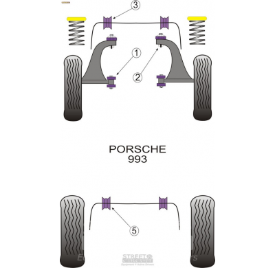 Powerflex Silentblock Front barra estabilizadora 24mm PORSCHE 993 (1994 - 1998)