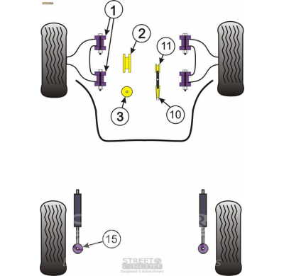 Powerflex Silentblock Front Upper Engine Mounting VOLVO 850, S70, V70 up-2000
