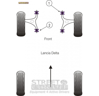Powerflex Silentblock PowerAlign Camber Bolt Kit (10mm) LANCIA Delta (1993-2000), Dedra (1994-2000)