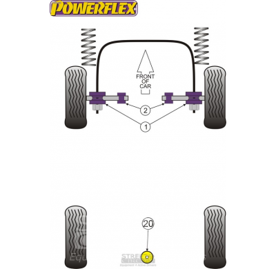 Powerflex Silentblock Steering Arm To Rack Bush AUDI 200 Quattro inc Avant Typ 44 (C3) (11/84-11/90)