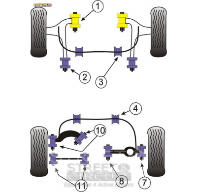 Powerflex Silentblock Front Lower Wishbone Rear Bush MAZDA Mazda3 (2004-2009)