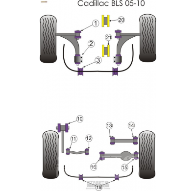 Powerflex Silentblock Rear Toe Arm Inner Bush CADILLAC BLS (2005 - 2010)
