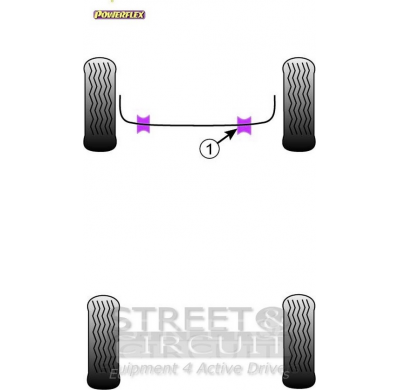 Powerflex Silentblock Front Anti Roll Bar To Chassis Bush 25mm LANCIA Zeta (1994 - 2002)