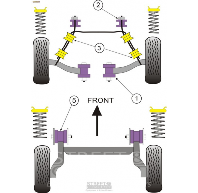 Powerflex Silentblock Bump Stop Kit OPEL Tigra (1993-2001)
