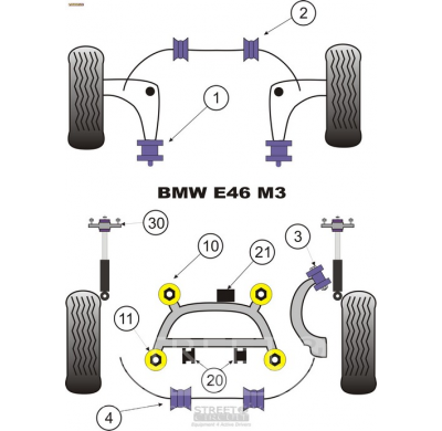 Powerflex Silentblock Rear Diff Rear Mount Bmw E46 3 Series M3