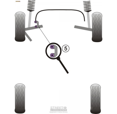 Powerflex Silentblock Front de la unión de la barra estabilizadora VOLKSWAGEN Phaeton (2002-2009)