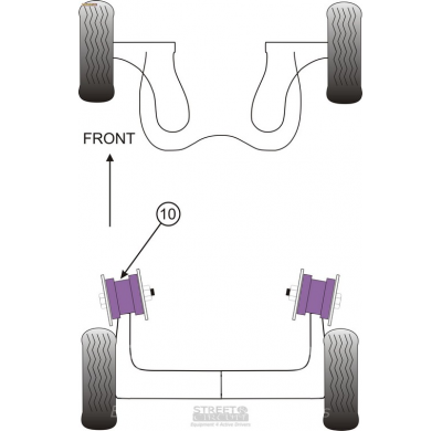 Powerflex Silentblock Rear Beam Mounting Bush CHEVROLET Aveo/Kalos (2002-2011)