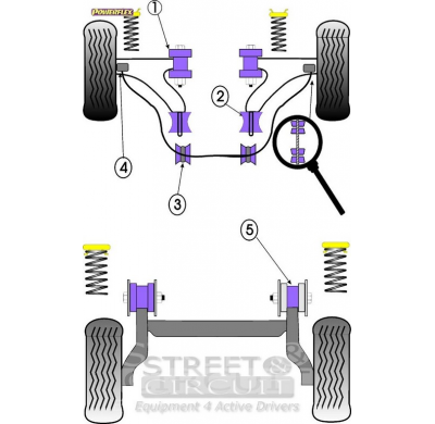 Powerflex Silentblock Front Anti Roll Bar Mounting Bush 18mm OPEL Astra MK1 - Kadett D (1980 - 1985)