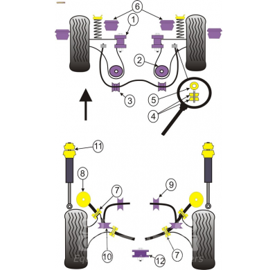 Powerflex Silentblock Bump Stop Kit VOLKSWAGEN 4WD