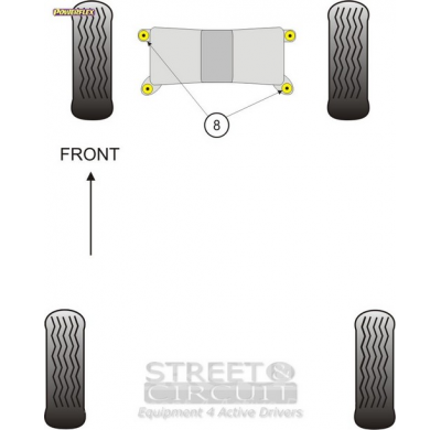 Powerflex Silentblock Front Subframe Mounting Bush RENAULT Laguna upto 2001