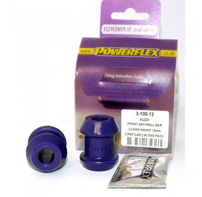 Powerflex Silentblock Front Outer Roll Bar Mount Lower 12mm AUDI 80, 90 Quattro inc Avant (1983-1992) S2 Coupe B3 (1991-1996)