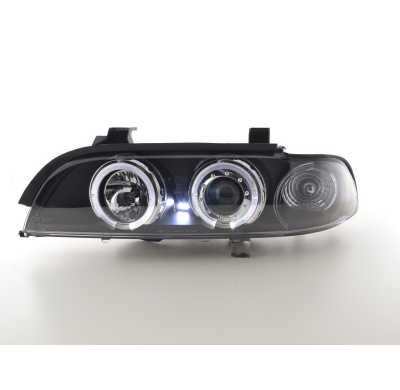 Faros Angel Eyes Bmw 5er E39 95-00 Negro