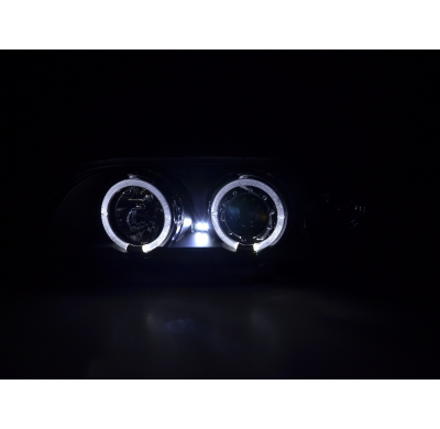Faros Angel Eyes Bmw 5er E39 95-00 Negro