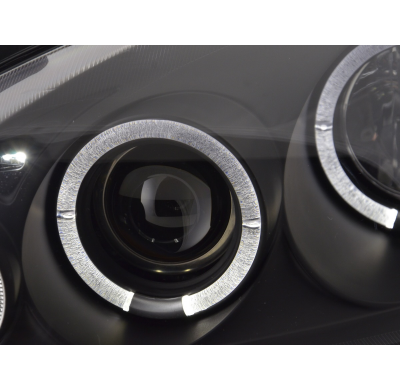 Faros Angel Eyes Opel Corsa C 01-06 Negro