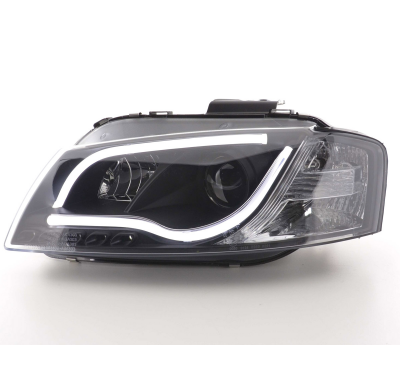 Faros Luz Diurna Con Led Lightbar Audi A3 8p/8pa 03-08 Negro