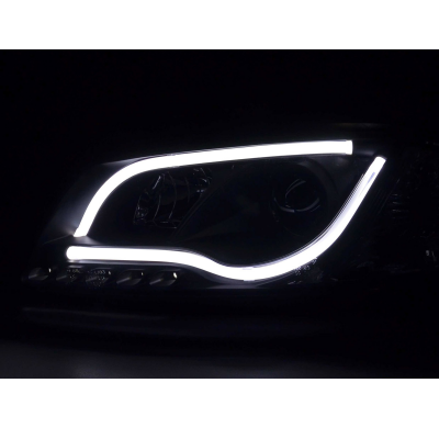 Faros Luz Diurna Con Led Lightbar Audi A3 8p/8pa 03-08 Negro