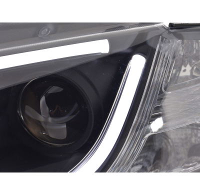Faros Luz Diurna Con Led Lightbar Audi A3 8p/8pa 03-08 Negro