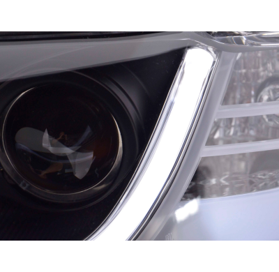 Faros Luz Diurna Con Led Lightbar Audi A4 B6 8e 01-04 Negro