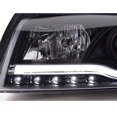 Faros Luz Diurna Con Led Lightbar Audi A4 B6 8e 01-04 Negro