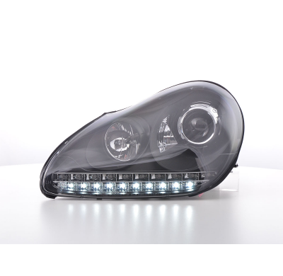Faros Luz Diurna Porsche Cayenne 03-07 Negro