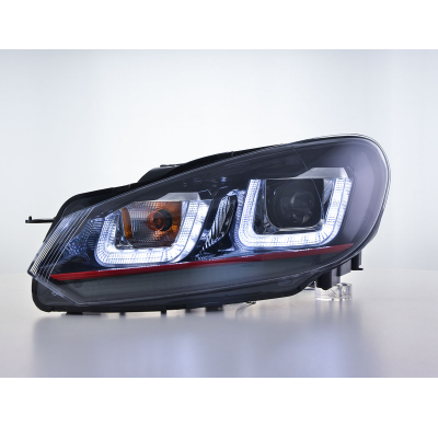 Faros Luz Diurna Vw Golf 6 08-12 Negro Gti-Look
