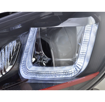 Faros Luz Diurna Vw Golf 6 08-12 Negro Gti-Look