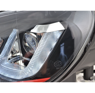 Faros Luz Diurna Vw Golf 6 08-12 Negro Gti-Look