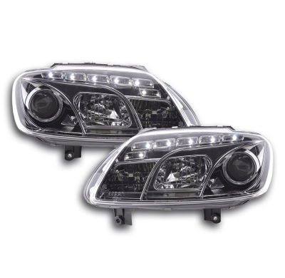 Faros Luz Diurna Vw Touran 1t / Vw Caddy 2k 03-06 Cromado