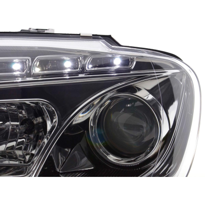 Faros Luz Diurna Vw Touran 1t / Vw Caddy 2k 03-06 Cromado